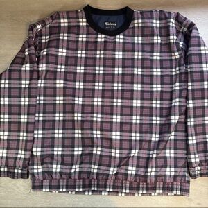 Vintage Walrus Plaid Crewneck Tartan Shell Top Large